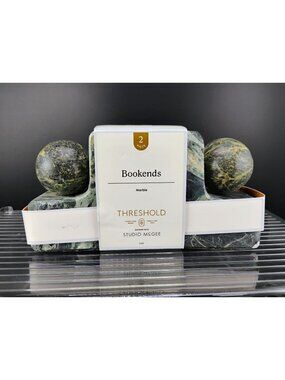 Decorative Marble Bookends By Threshold Studio McGee 2 Pc Set